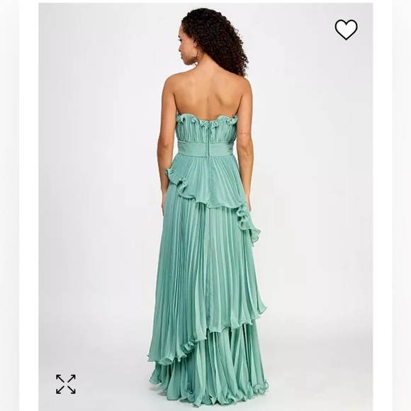 Strapless Ruffled Tiered Gown - Picture 2 of 7